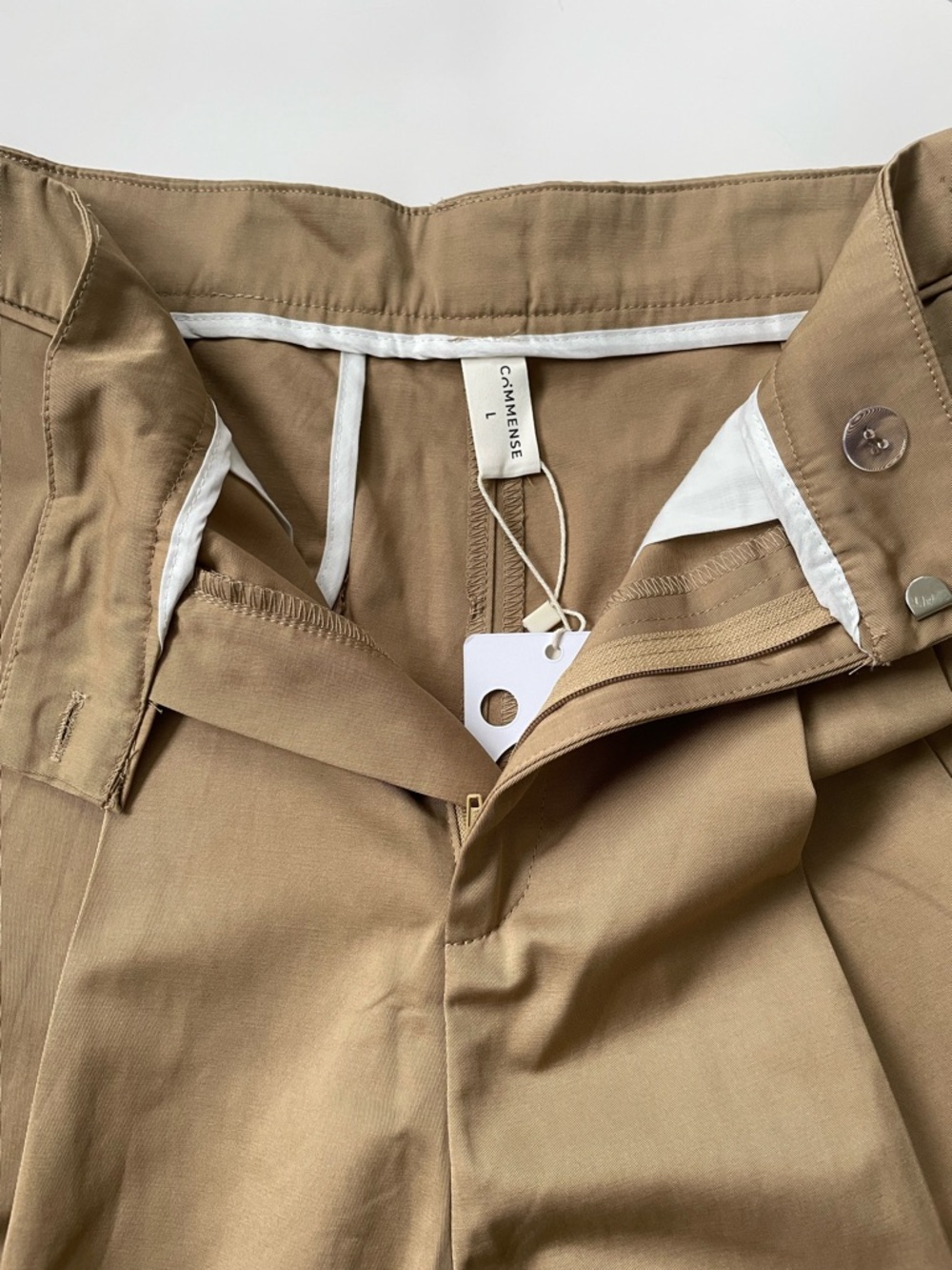 High-Waist Wide Leg Pants in Khaki - Picture 7 of 14
